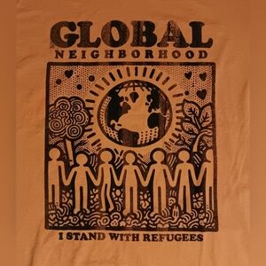 vintage Good Neighbors I Stand With Refugees t-shirt Keith Haring